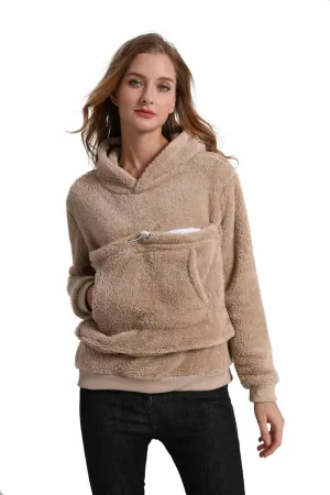 Pet Cat Dog Pouch Hoodies Small Animal Carrier – Kitten Puppy Pouch Sweatshirt Kangaroo Pocket Pullover Top