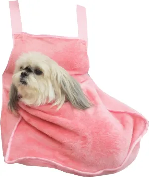 Pet Dog Cat Carrier for Lap Cat or Lap Dog Travel Shoulder Bag Sling Front Backpack Soft Plush Handmade (Pink), Medium