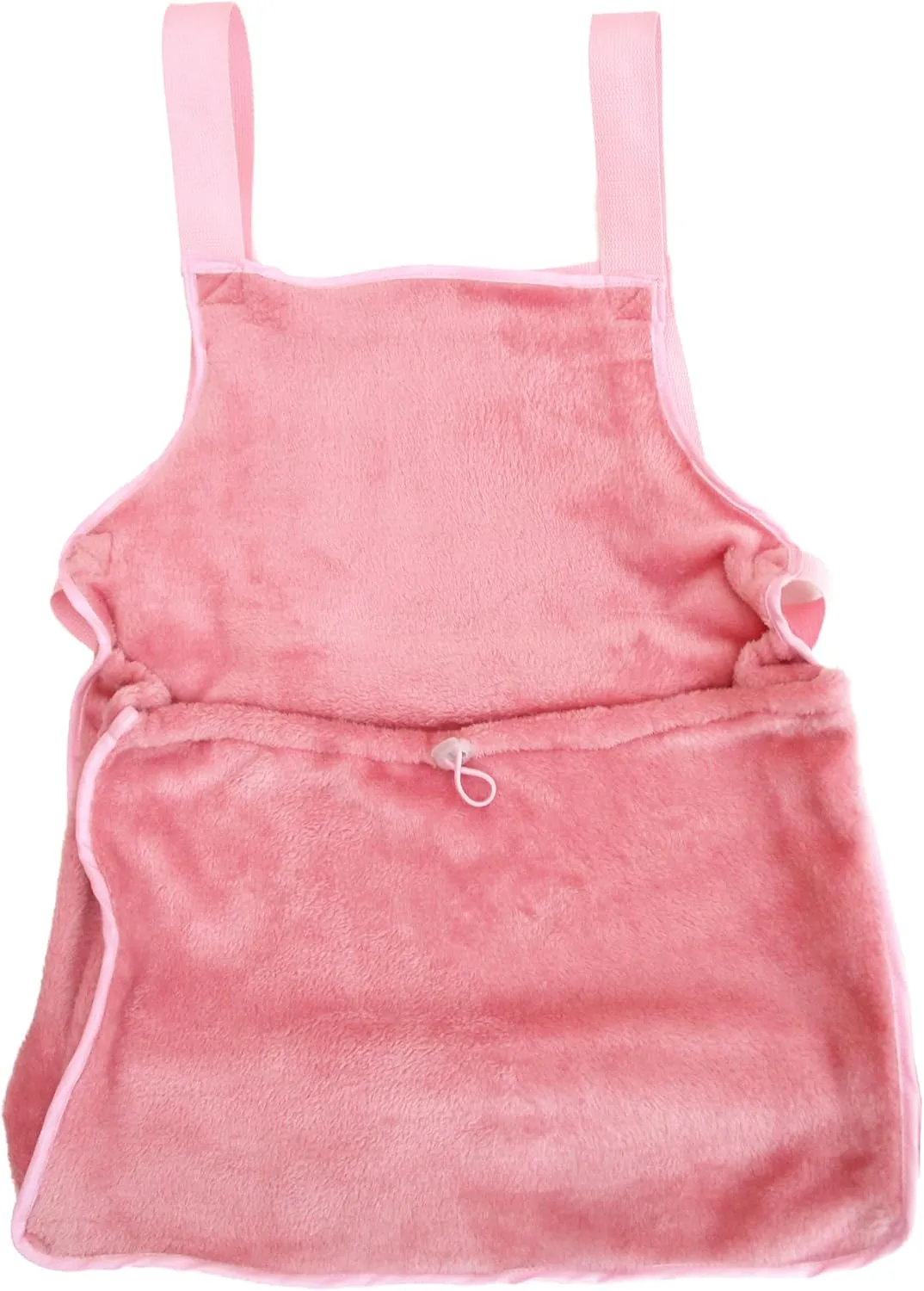 Pet Dog Cat Carrier for Lap Cat or Lap Dog Travel Shoulder Bag Sling Front Backpack Soft Plush Handmade (Pink), Medium