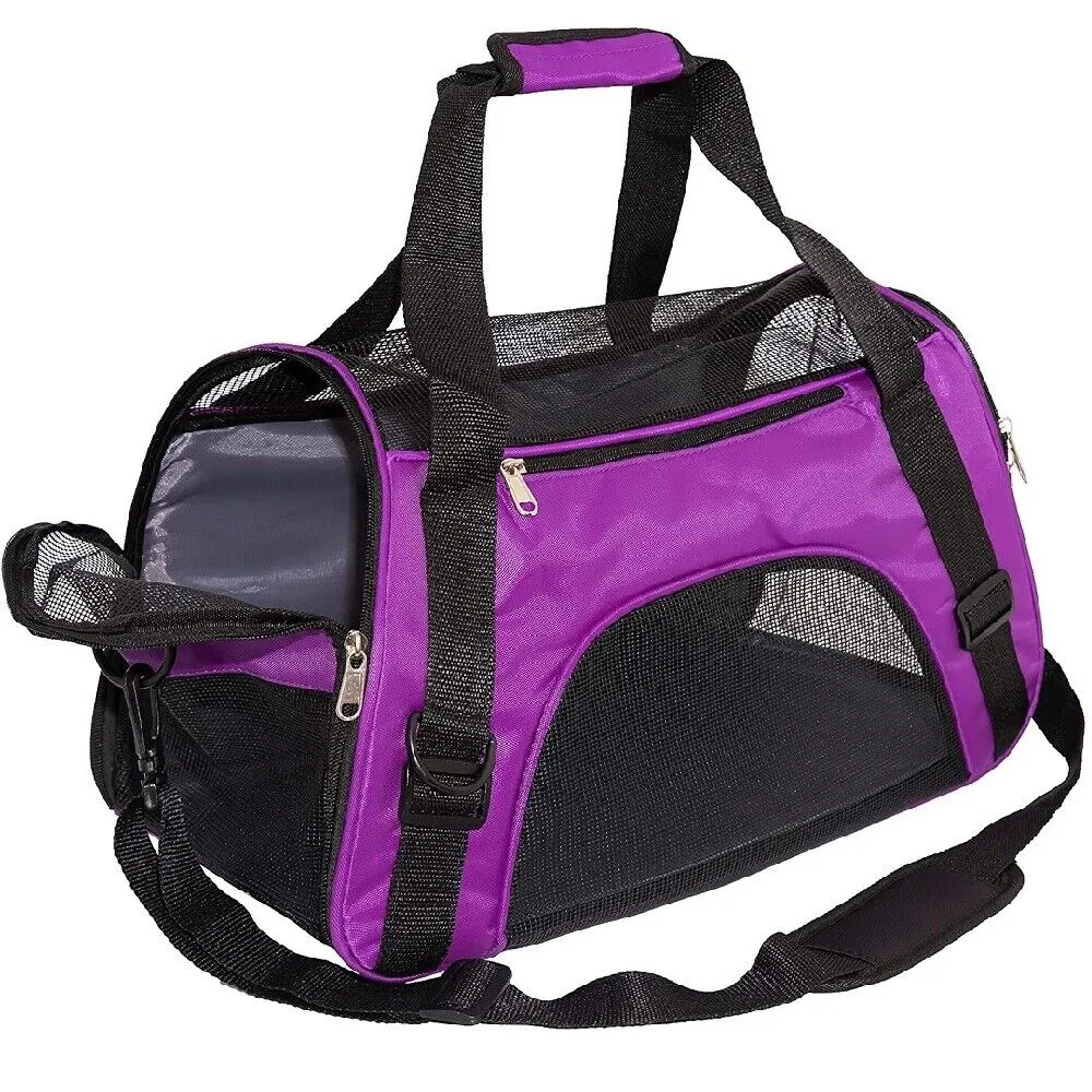 Pet Dog Cat Carrier Travel Tote Bag Comfort Case Soft Sided Airline Approved M L