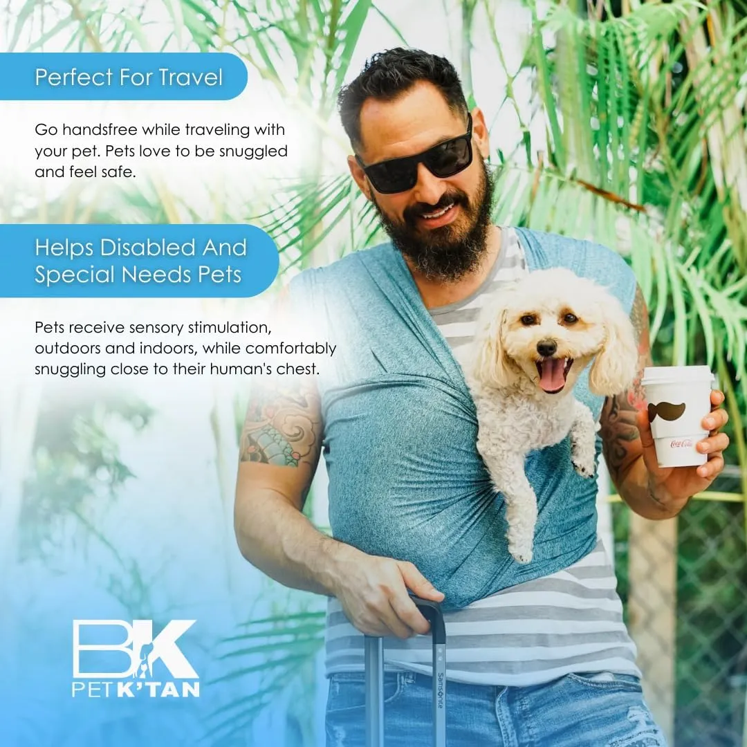 Pet K'tan Dog Sling Carrier: Hands Free for Small Dogs - #1 Pet Travel Accessory & Gift -Bond with New Puppy-Cats & Small Animals- Safe Durable Soft - Anti-Anxiety-Sized for the Human (see size chart)
