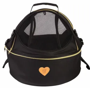 Pet Life ® 'Air-Venture' Dual-Zip Airline Approved Panoramic Circular Travel Pet Dog Carrier