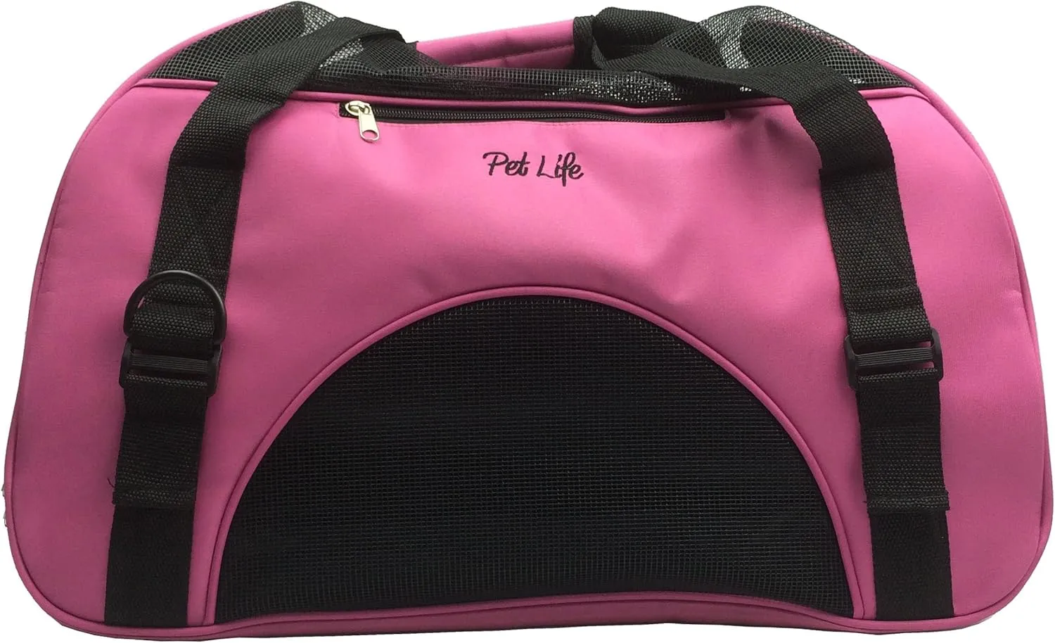 Pet Life 'Altitude-Force' Airline Pet Carrier - Sporty Zippered and Folding Collapsible Travel Cat and Dog Carrier - Travel Pet Carrier with Included Over-The-Shoulder Straps and Pet Mat