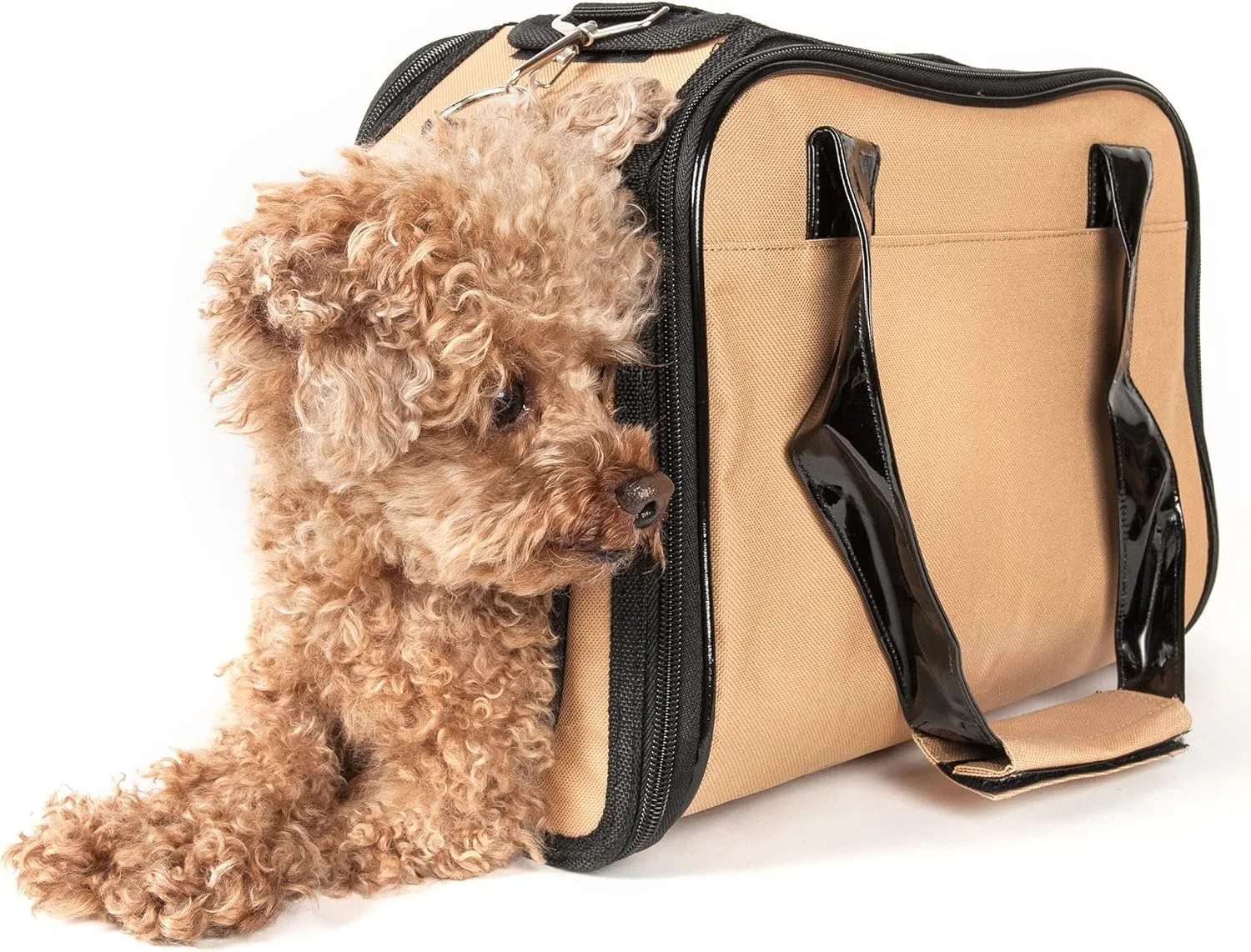 Pet Life Mystique Fashion Airline Approved Pet Carrier - Airline Dog Carrier with Front Pouch and Dual entrances and Included Shoulder Straps