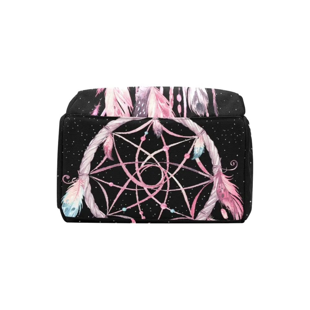 Pink Watercolor Dreamcatcher Diaper Bags Backpack with Name Personalized Baby Bag Nursing Nappy Bag Gifts