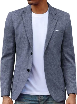 PJ PAUL JONES Mens Casual Sport Coat Blazer Two Buttons Lightweight Business Jackets