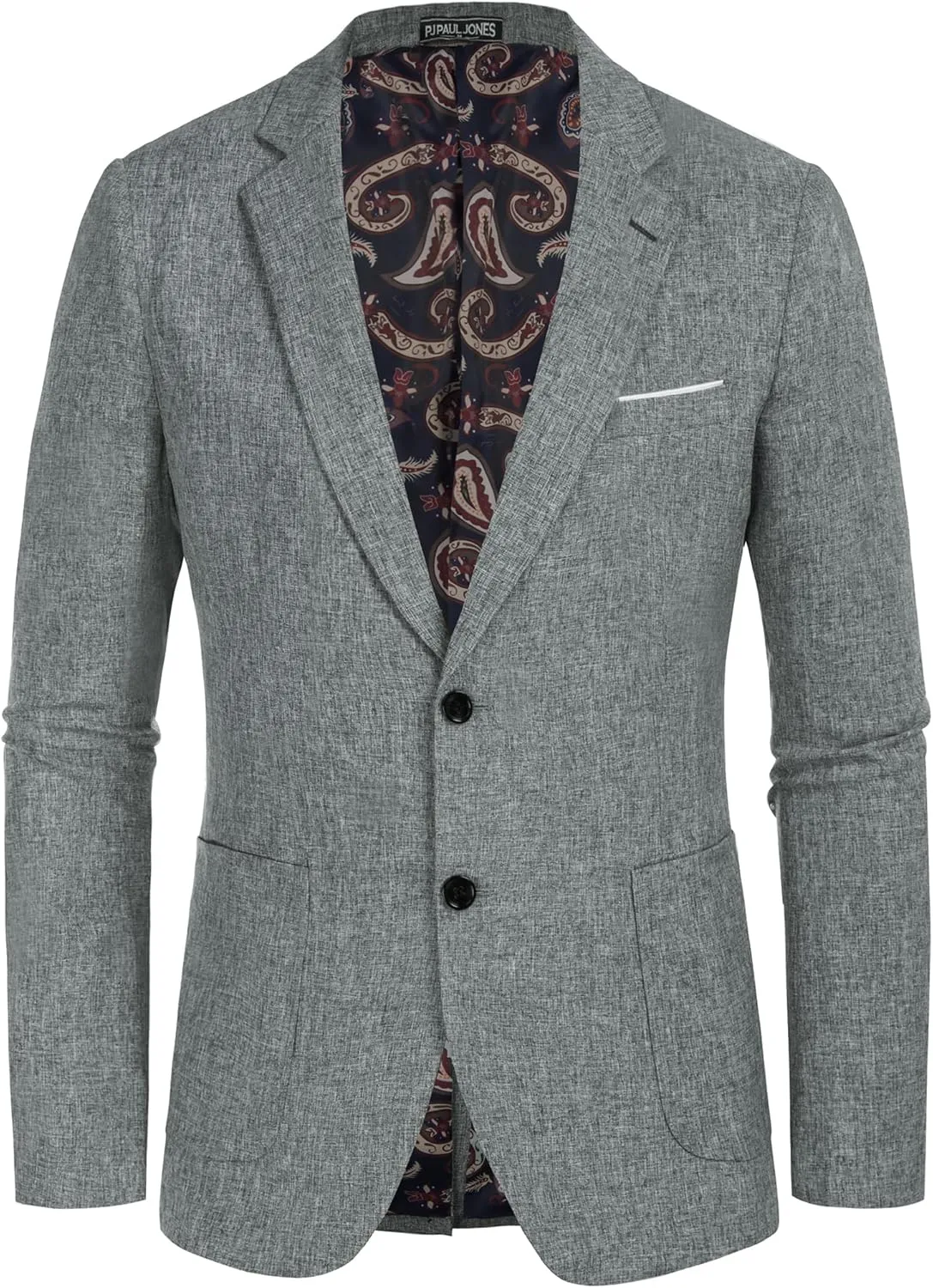 PJ PAUL JONES Mens Casual Sport Coat Blazer Two Buttons Lightweight Business Jackets
