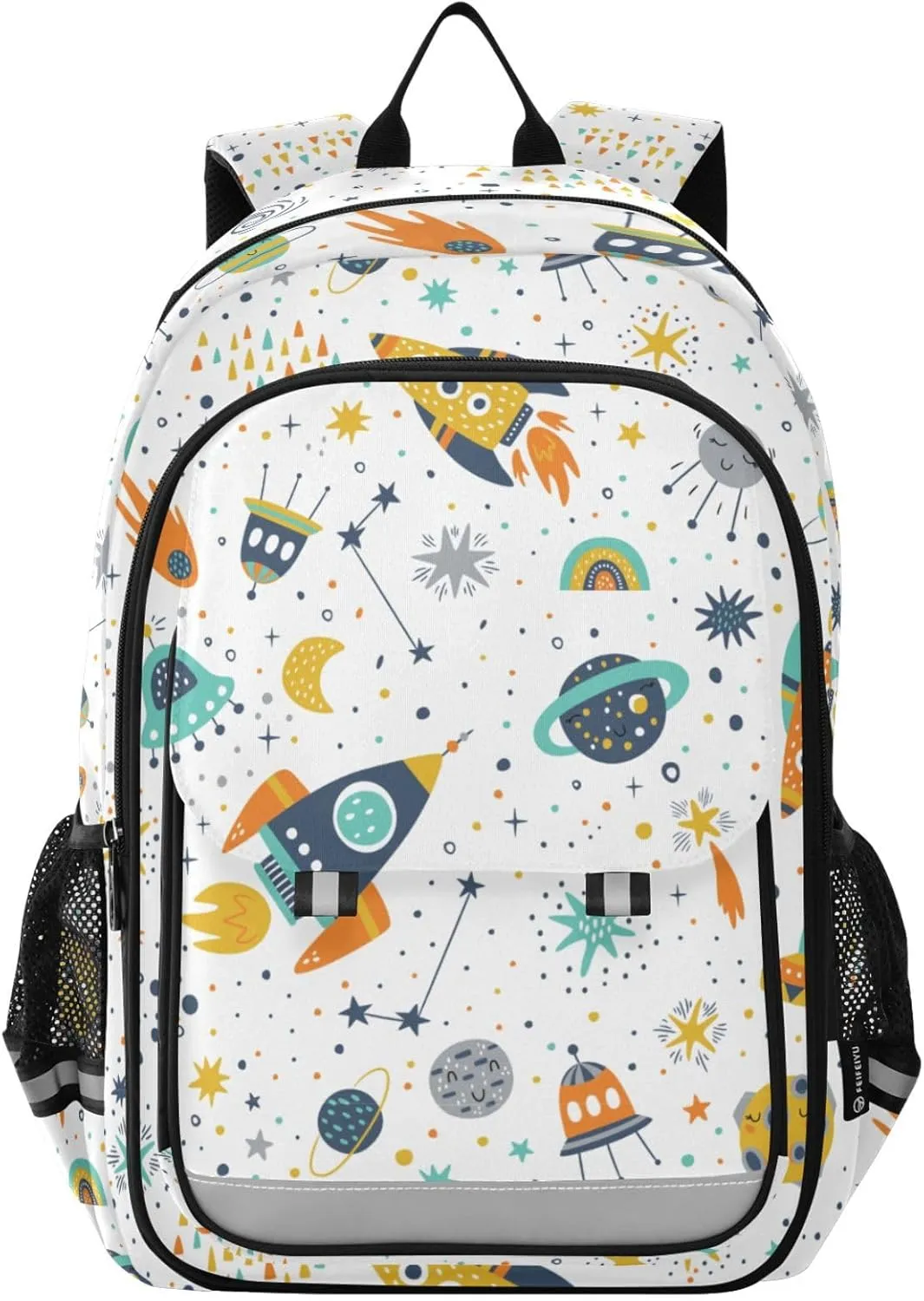 Plaaee Childish Space Rocket Star Plane Space Probe Kids Backpack for Boys Girls Elementary School Bags Backpacks for Children Bookbags Primary Student Book Bags