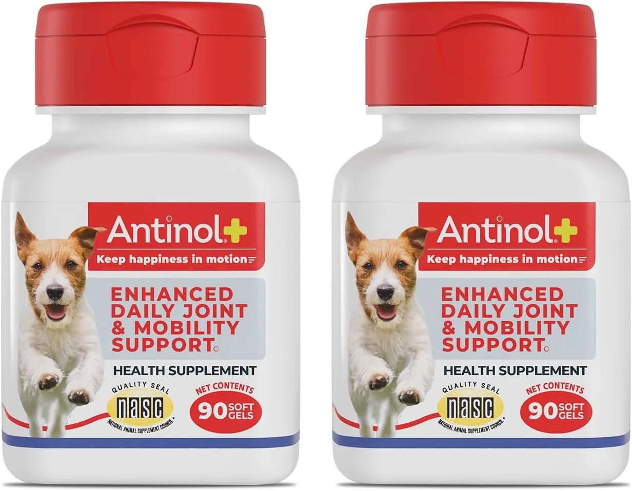 Plus, Mobility, Hip, and Joint Supplement for Dogs, Green-Lipped Mussels and Krill Oil - Dog Joint Supplement, Better and Faster Than Glucosamine and Chondroitin, 180 Soft Gels