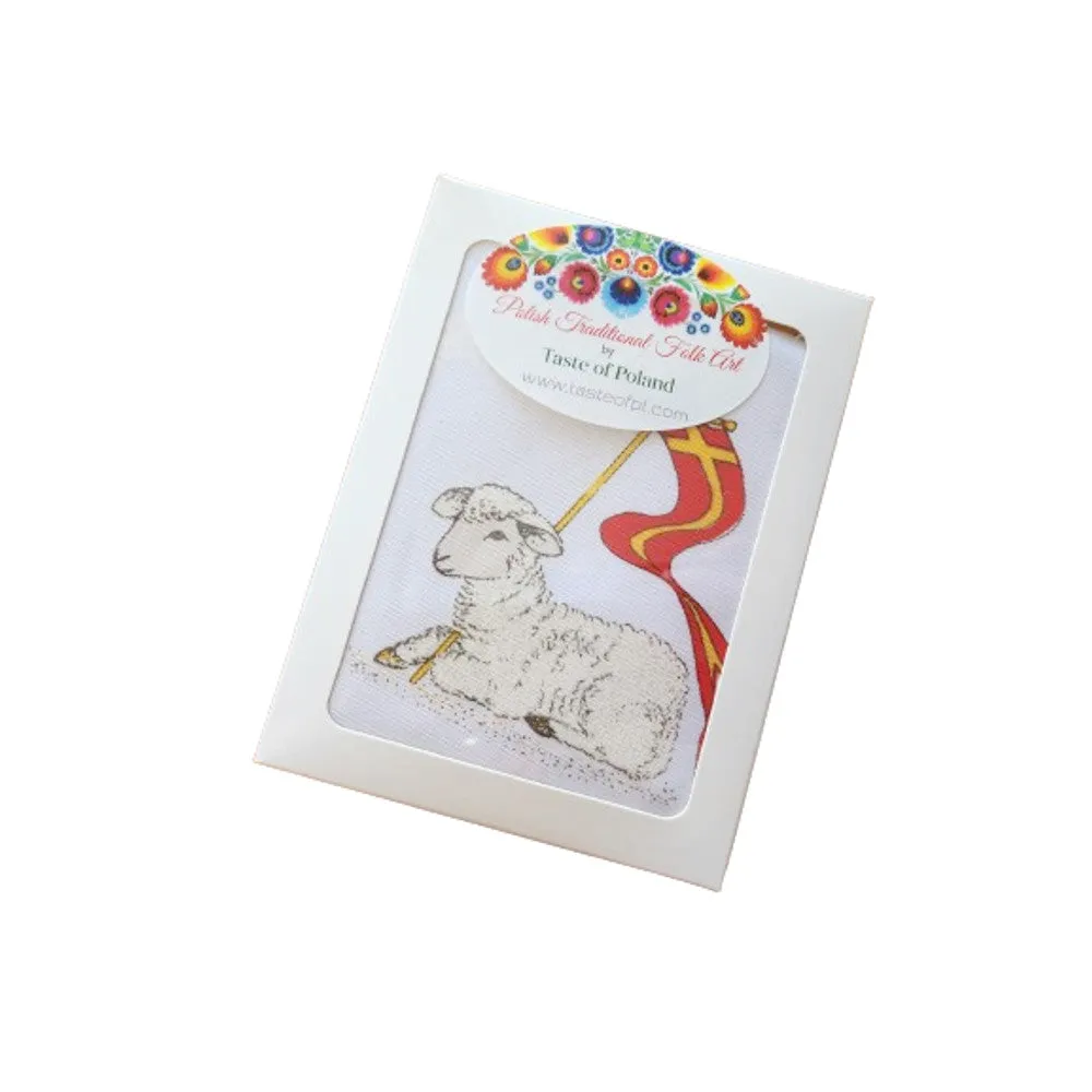 Polish Traditional Easter Lamb Doily Basket Cover