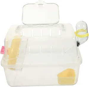 Portable Hamster Carrier Small Pet Travel Cage Sunroof Easy to Carry for Outings Travel
