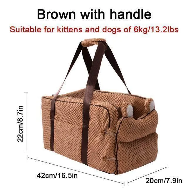 Portable Pet Carrier - Travel Tote with Cozy Bed