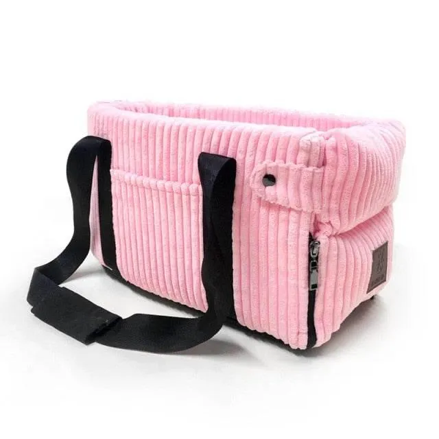 Portable Pet Carrier - Travel Tote with Cozy Bed