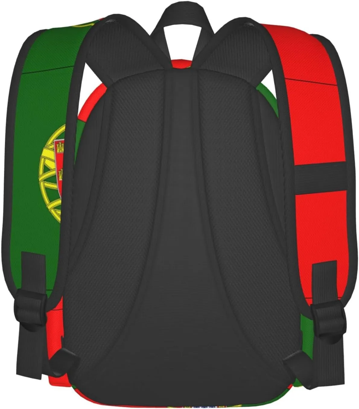 Portugal Portuguese Flag Casual Backpack Large Capacity Travel Backpacks Laptop Daypack Commuter Rucksack Adjustable Strap Sports Bags for Hiking Biking