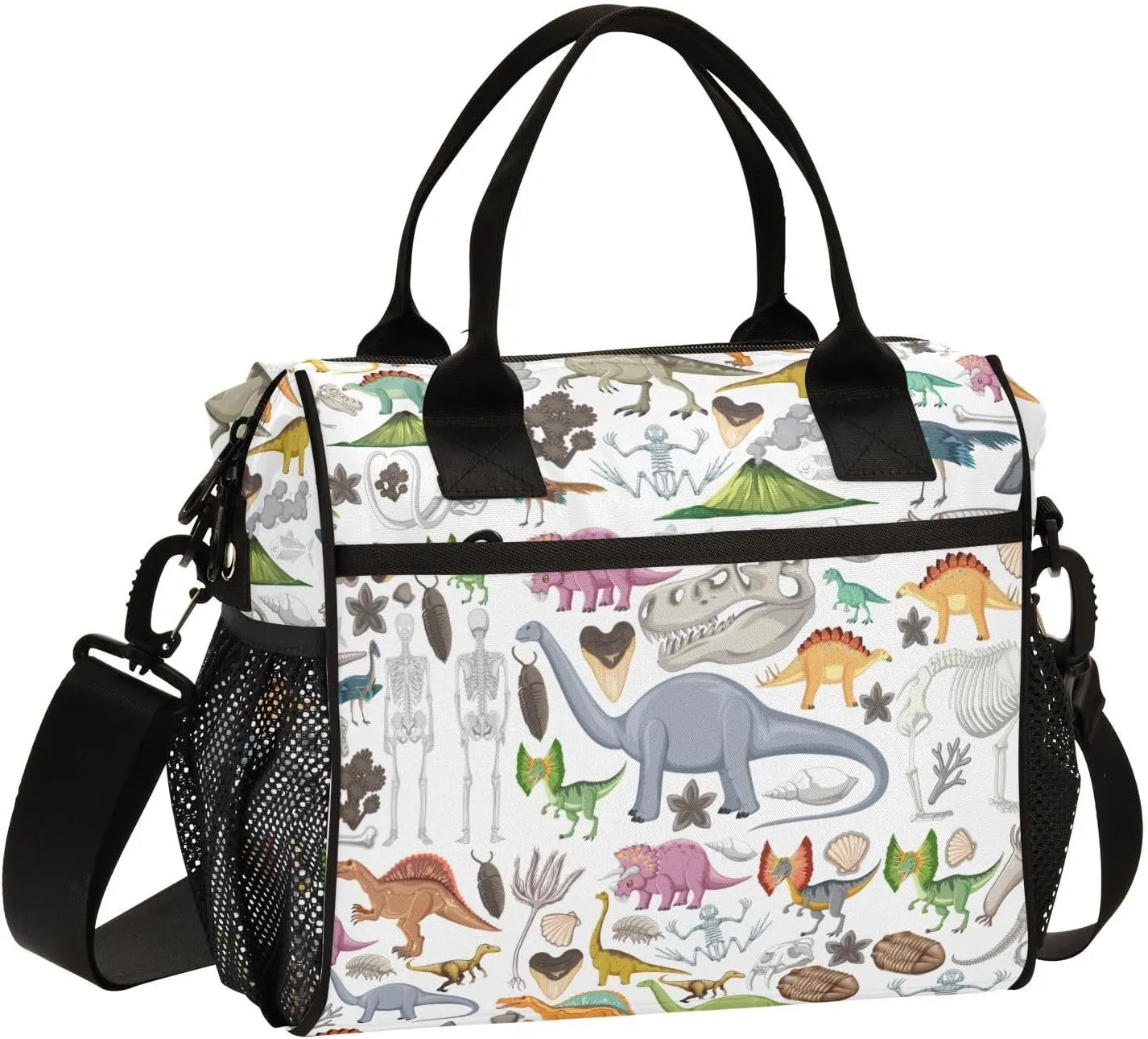 Prehistoric-dinosaur-animal Lunch Bag with Adjustable Shoulder Strap Insulated Cooler Bag for Women Men,S