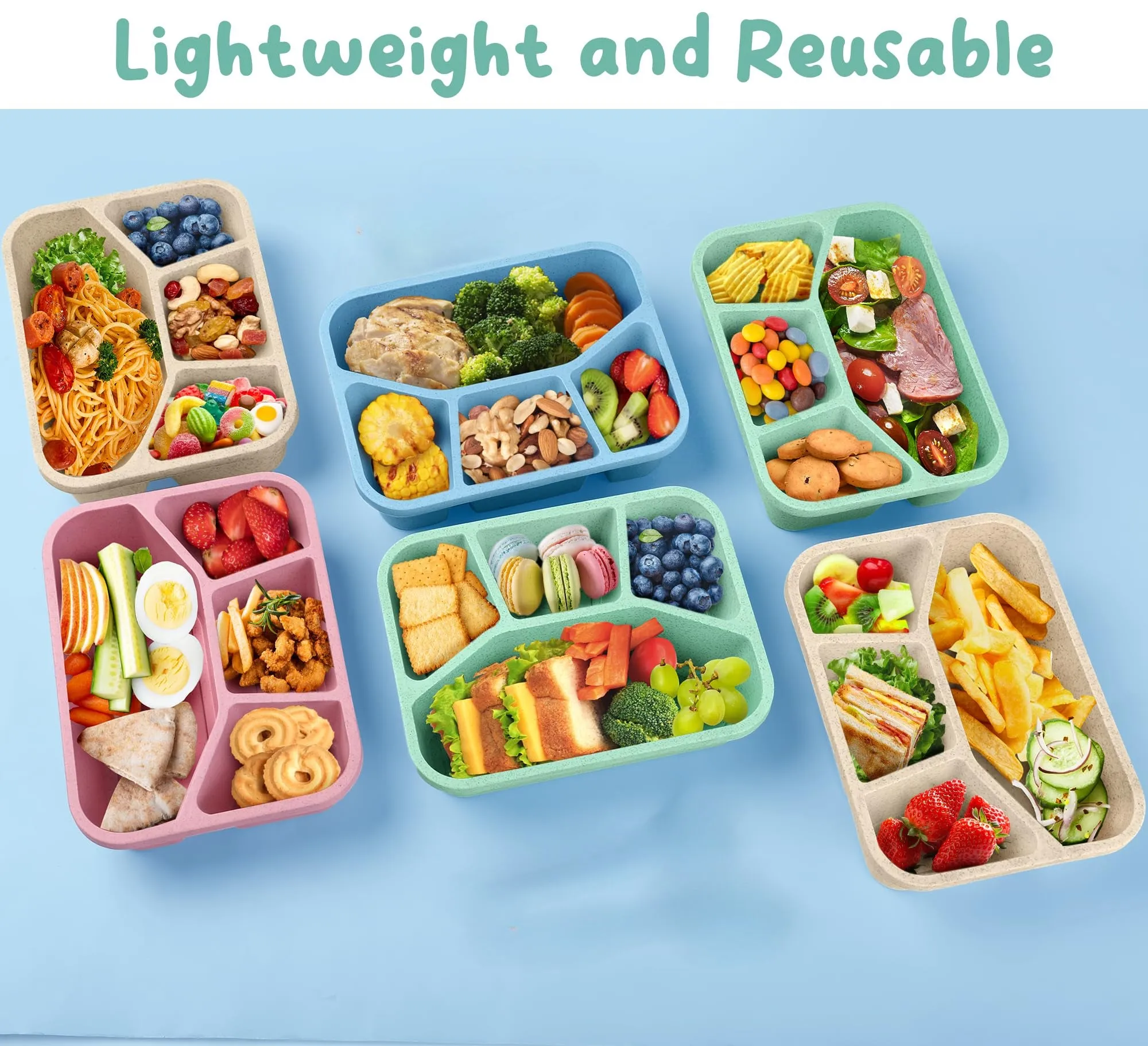 Premium Bento Lunch Box for Kids – 4-Compartment Meal Prep Container, BPA-Free, Reusable Food Storage, Cat Ear Design, Perfect for School, Picnic, Travel, and Office