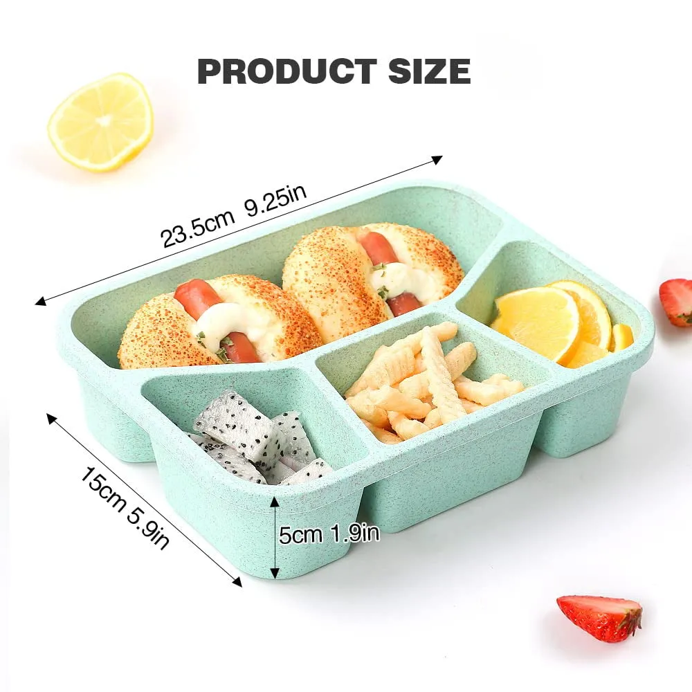 Premium Bento Lunch Box for Kids – 4-Compartment Meal Prep Container, BPA-Free, Reusable Food Storage, Cat Ear Design, Perfect for School, Picnic, Travel, and Office