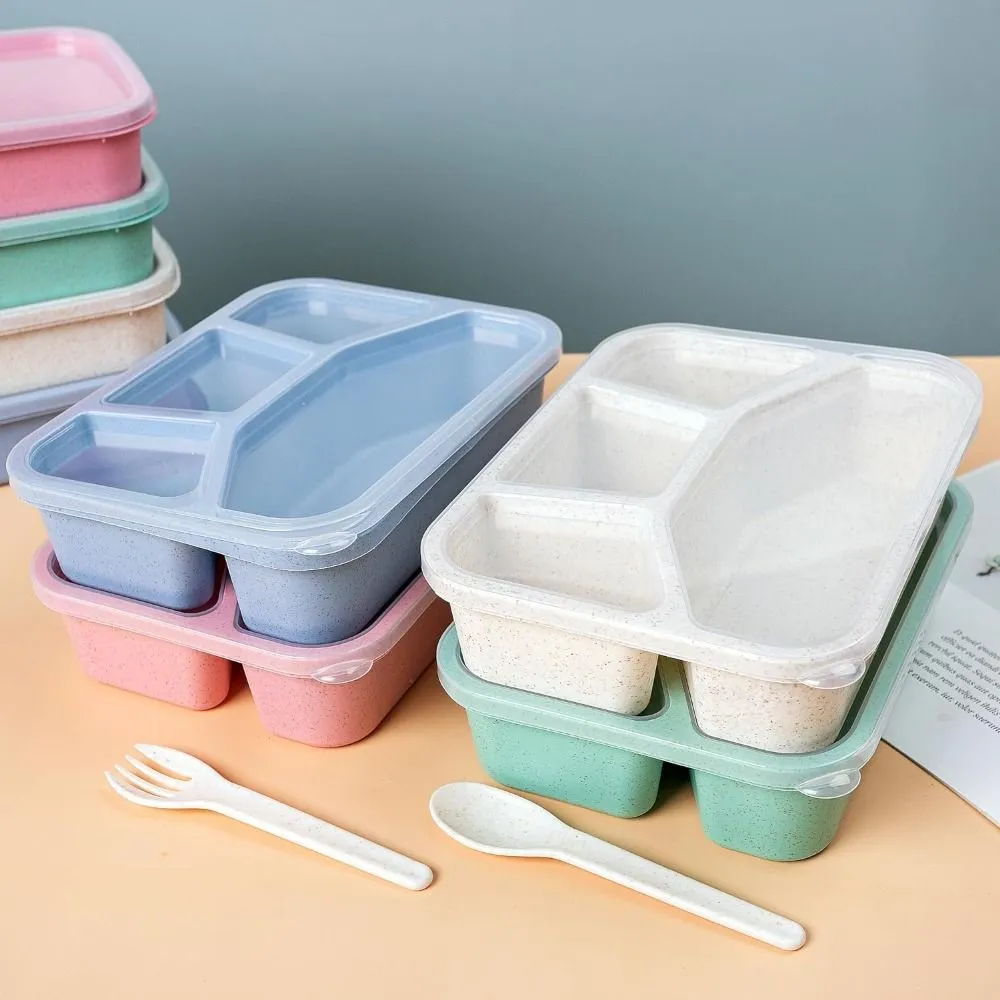 Premium Bento Lunch Box for Kids – 4-Compartment Meal Prep Container, BPA-Free, Reusable Food Storage, Cat Ear Design, Perfect for School, Picnic, Travel, and Office