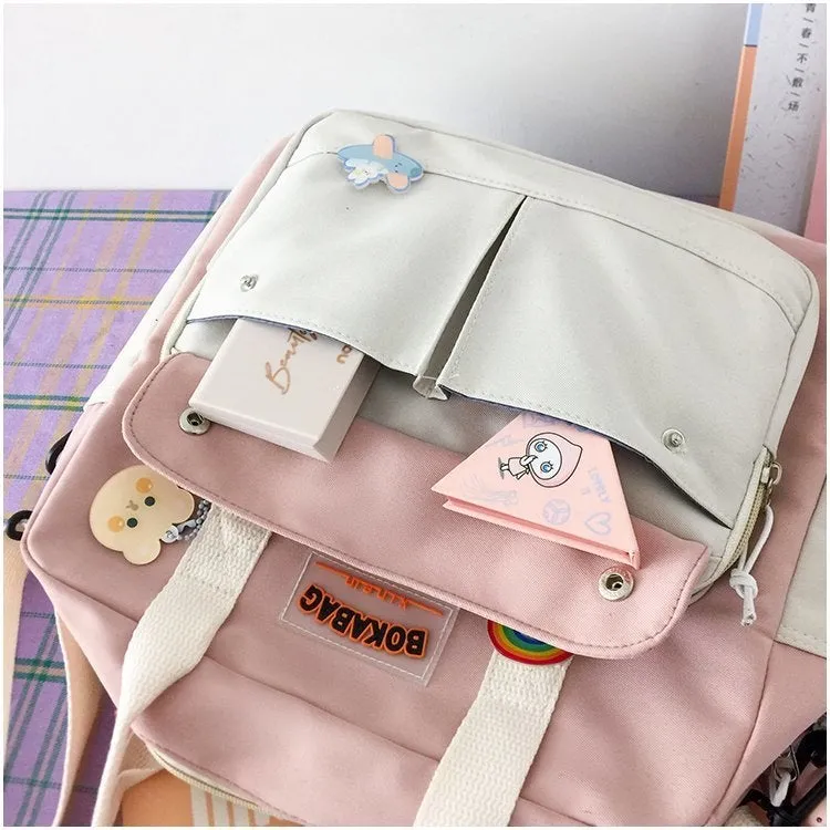 Preppy Style Small Cute Rabbit Backpack Girls Schoolbag