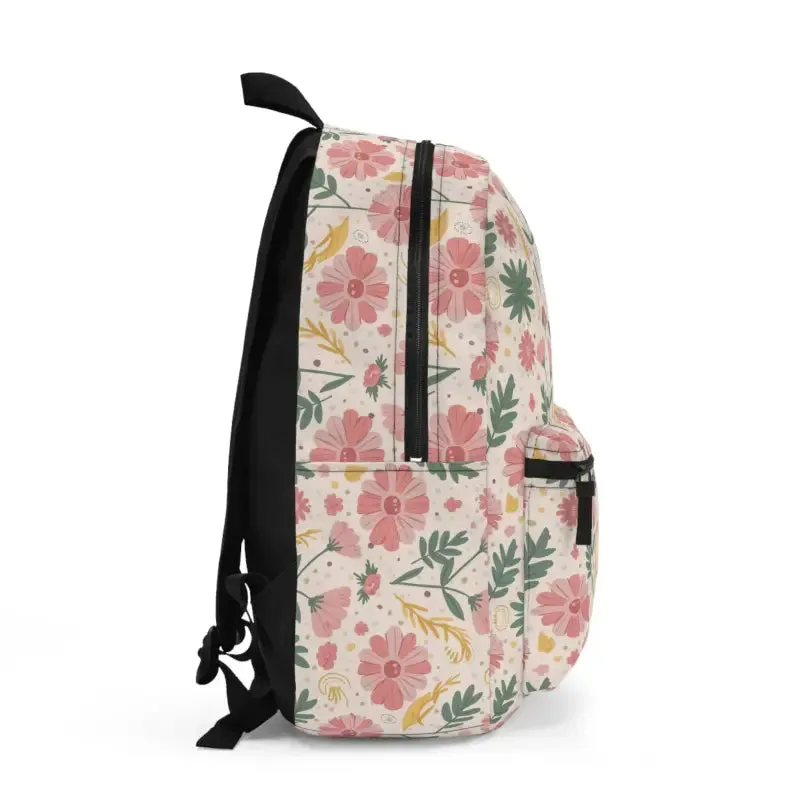 Pretty Pastel Flowers Backpack Stylish and Waterproof