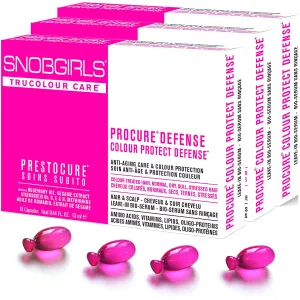 PROCURE Salon Vegan Hair Oil Capsules Color Protect Defense for Colored Hair. Serum with Rosemary, Olive and Evening Primrose Oils, Vitamin E, Biotin, Hair Vitamins. Hair Gloss. Detangler