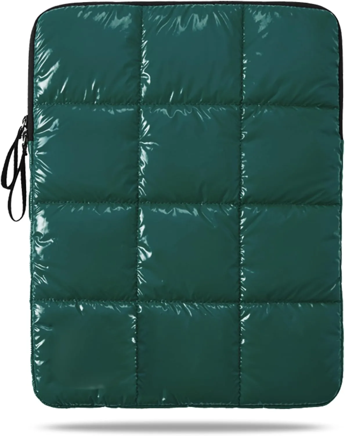 Puffy Laptop Sleeve 14 Inch Dark Green, Waterproof Carrying Case Bag for Women, Fluffy Computer 14 HP Case, Compatible with MacBook Pro 14 Inch, MacBook Air M2 M1, Asus/Dell XPS/Lenovo in Cover