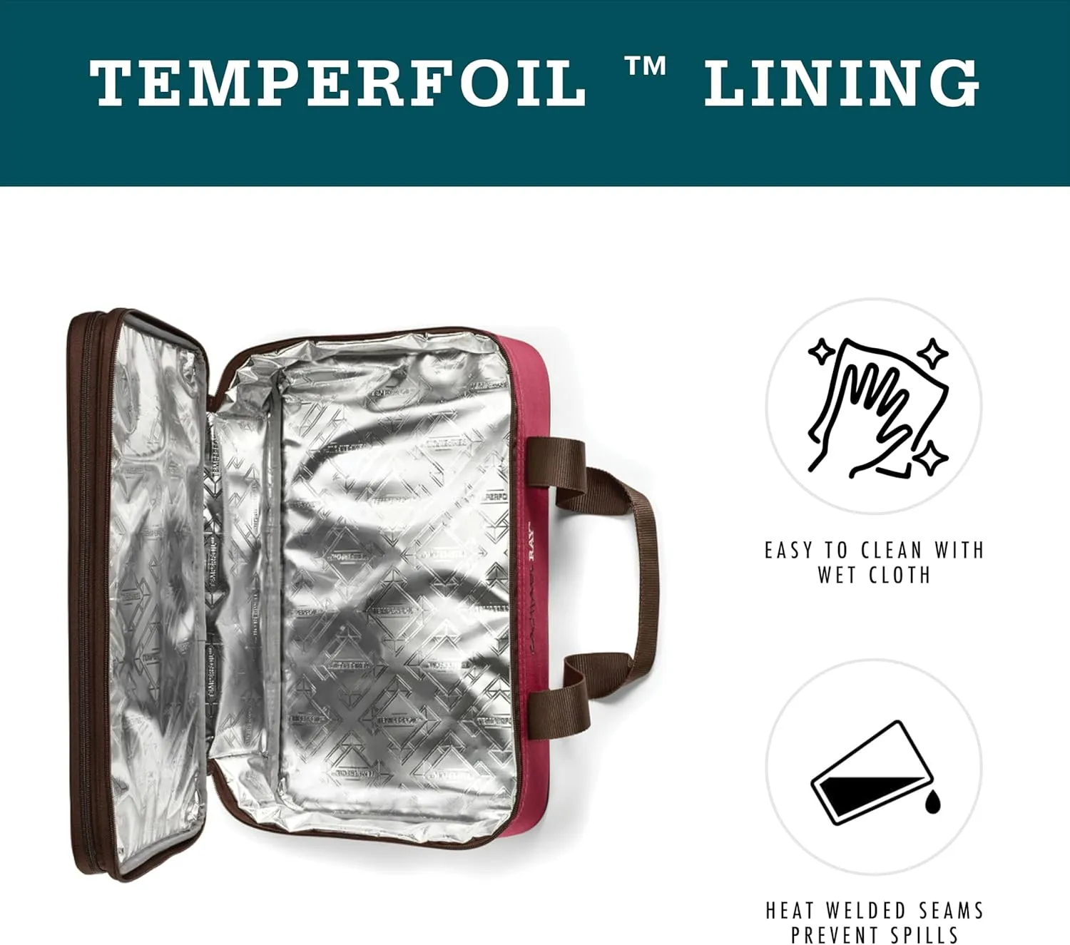 Rachael Ray Expandable Insulated Casserole Carrier for Hot or Cold Food, Thermal Lasagna Lugger Tote for Potluck, Parties, Picnic, and Cookouts, Fits 9" x 13" Baking Dish