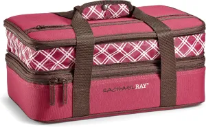 Rachael Ray Expandable Insulated Casserole Carrier for Hot or Cold Food, Thermal Lasagna Lugger Tote for Potluck, Parties, Picnic, and Cookouts, Fits 9" x 13" Baking Dish