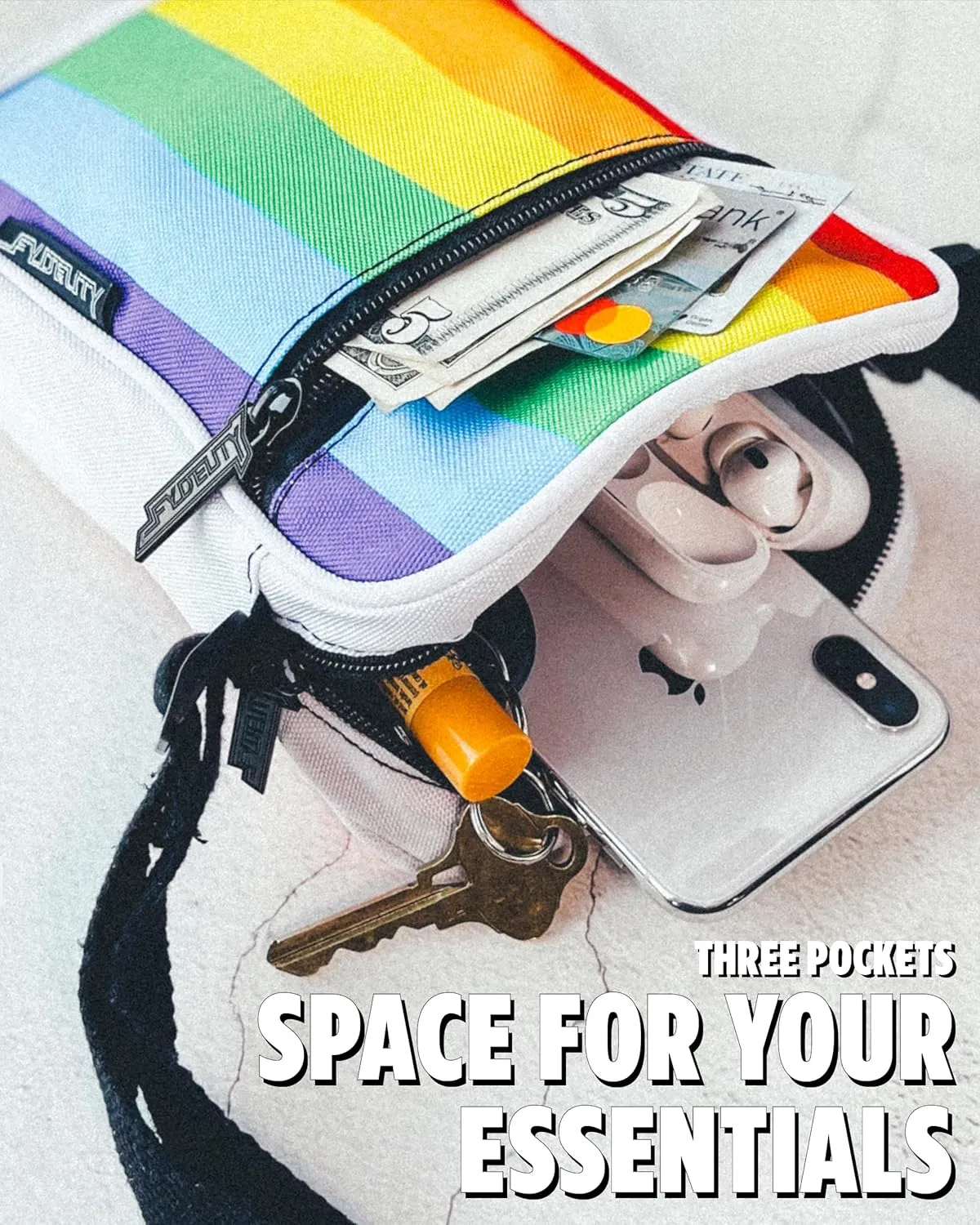 Rainbow Purse- Rainbow Pride Crossbody Bags for Women Trendy | Cute Mens Pride Fanny Pack, Small Crossbody Sling Bag for Women, Rave Cross Body Festival Packs, Pride Travel Accessories 4 Men
