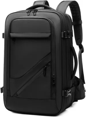 RANRANJJ Expandable Backpack for Men, 20in Laptop Backpacks, Vacuum Compression Travel Bags Handbag, Travel Excursion Bag with Dry and Wet Separation Area