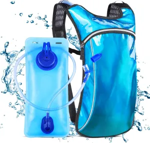 Rave Hydration Pack, Hydration Backpack with 2L Hydration Bladder, Festival Essential Water Backpack for Hiking, Running, Cycling, and Music Festivals