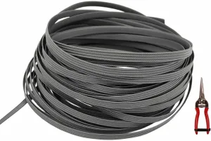 Repair Kit for Wicker Table and Chair, PE Rattan for Outdoor Patio Furniture, All-Weather Wicker for Conversation Set Repair (140 ft) (Grey)