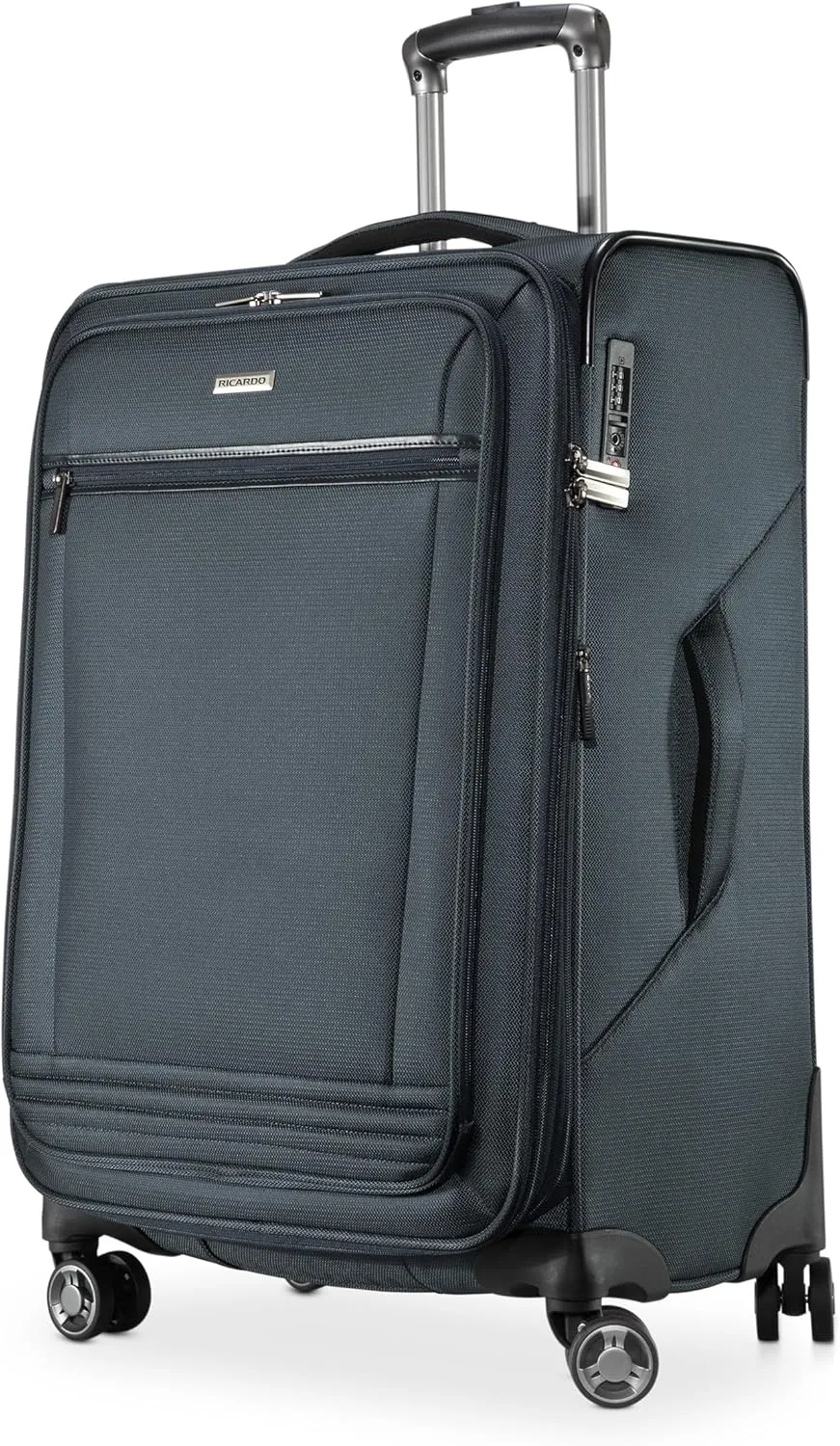 Ricardo Beverly Hills Avalon Softside Medium Check-In Luggage Made with Sustainable 100% Recycled PET (rPET), Lightweight, Eco-Friendly Travel, Expandable, Dual Spinner Wheels, Storm Blue, 24-inch