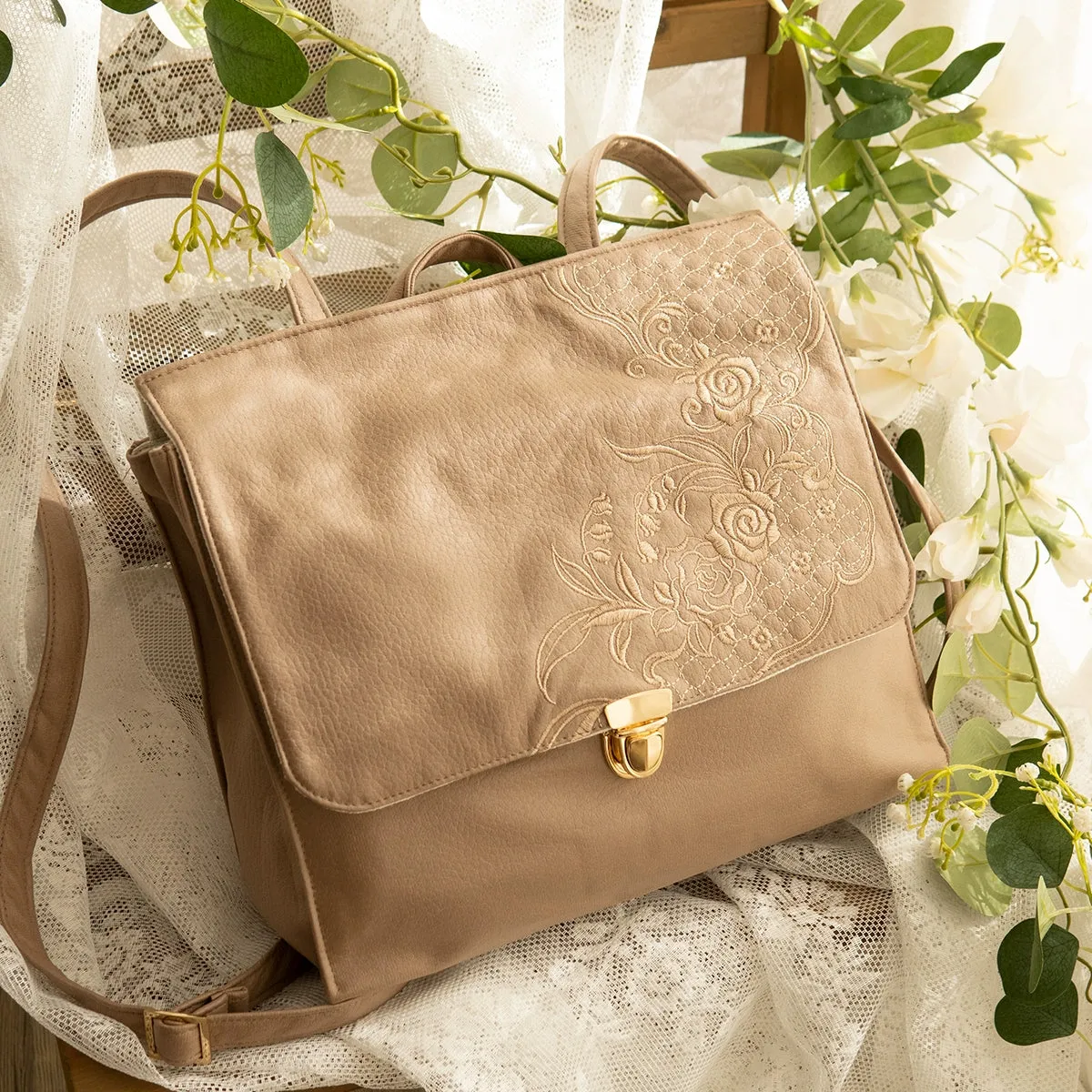 Rose Lily Hanfu Backpack for Women