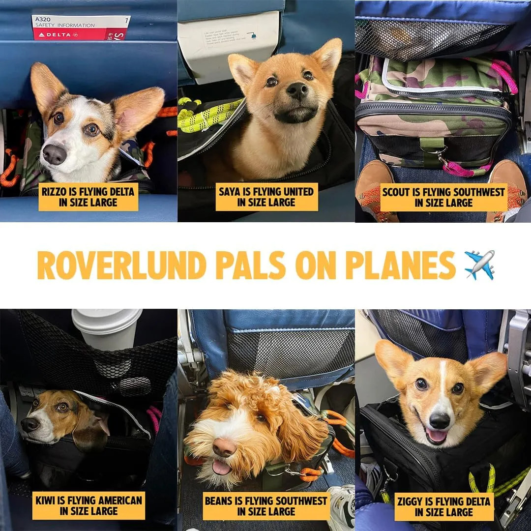ROVERLUND Airline-Compliant Pet Carrier | Includes Leash | Suitable for Pets up to 20lbs