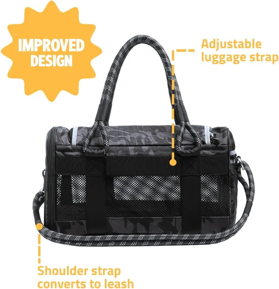 ROVERLUND Airline-Compliant Pet Carrier | Includes Leash | Suitable for Pets up to 20lbs