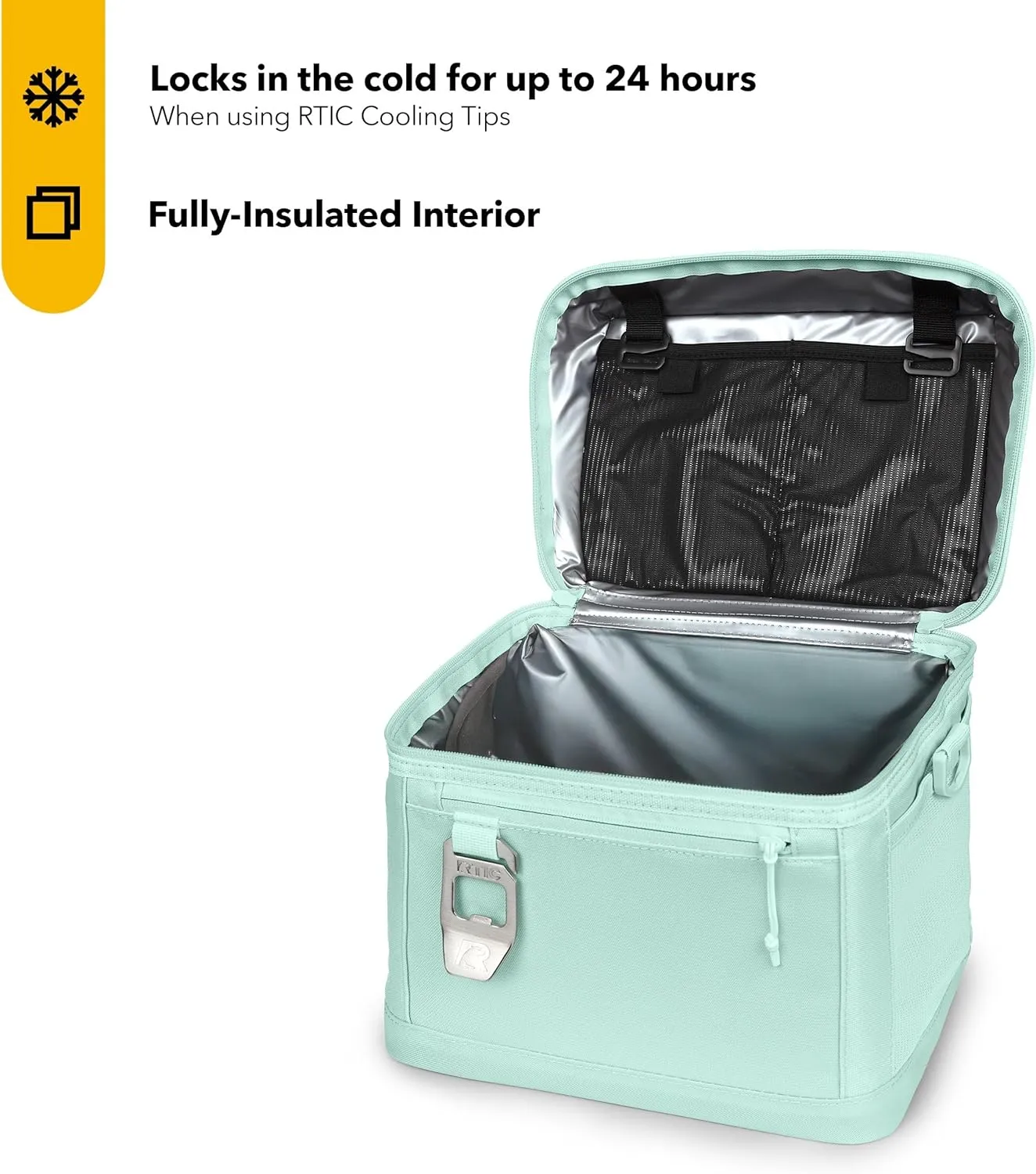 RTIC 15 Can Everyday Cooler, Soft Sided Portable Insulated Cooling for Lunch, Beach, Drink, Beverage, Travel, Camping, Picnic, for Men and Women