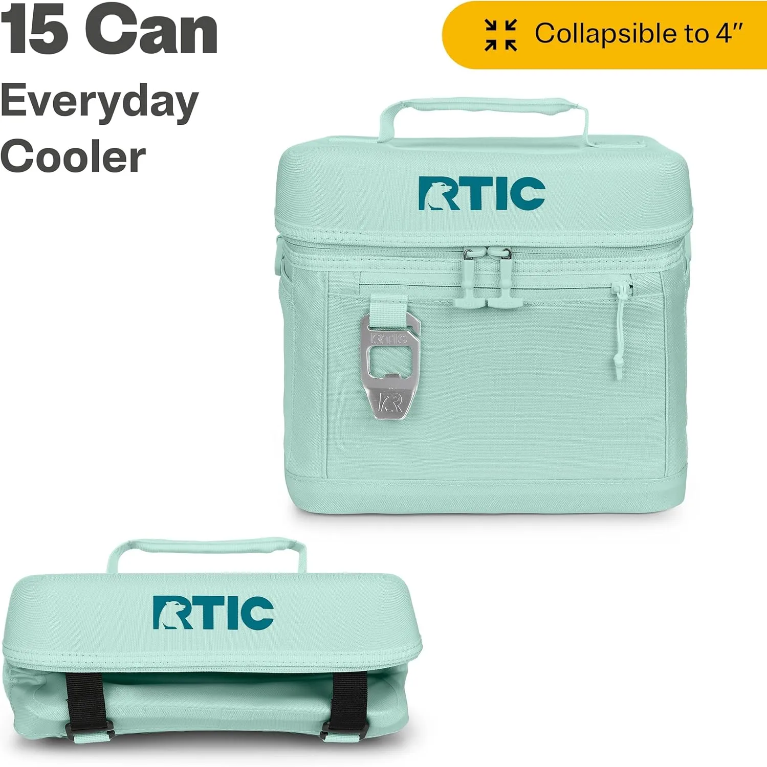 RTIC 15 Can Everyday Cooler, Soft Sided Portable Insulated Cooling for Lunch, Beach, Drink, Beverage, Travel, Camping, Picnic, for Men and Women