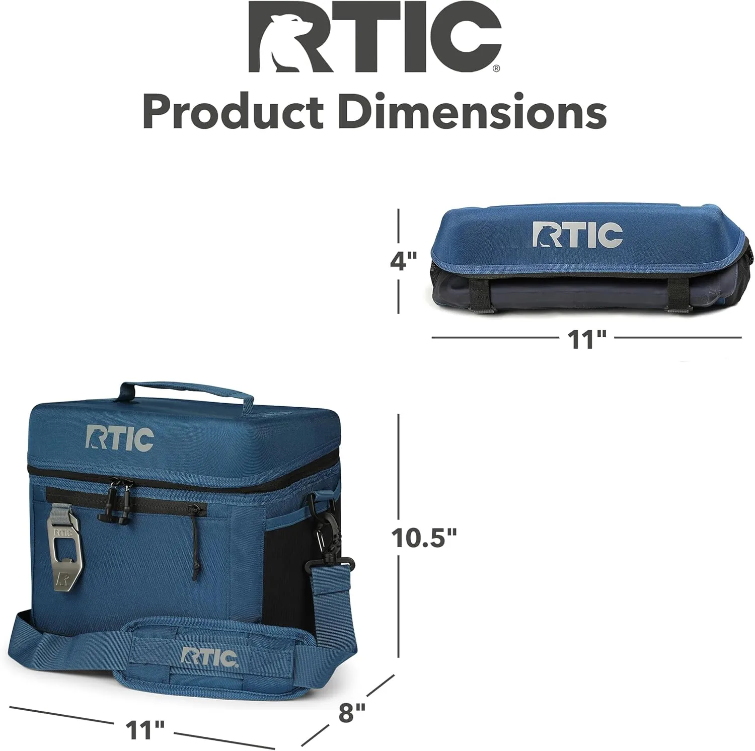 RTIC 15 Can Everyday Cooler, Soft Sided Portable Insulated Cooling for Lunch, Beach, Drink, Beverage, Travel, Camping, Picnic, for Men and Women