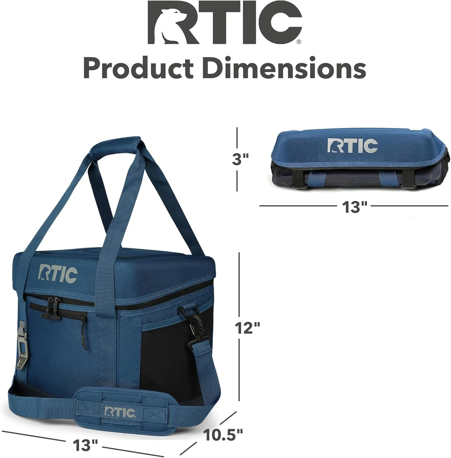 RTIC 28 Can Everyday Cooler, Soft Sided Portable Insulated Cooling for Lunch, Beach, Drink, Beverage, Travel, Camping, Picnic, for Men and Women