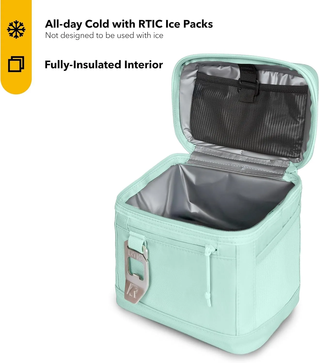 RTIC 6 Can Everyday Cooler, Soft Sided Portable Insulated Cooling for Lunch, Beach, Drink, Beverage, Travel, Camping, Picnic, for Men and Women