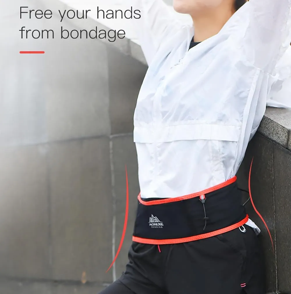 Running Hydration Belt with 250ml Soft Flask for Women and Men, Moisture Wicking Storage Belt for Trailing Running Climbing Jogging Cycling Workout (Full Black,M/L)