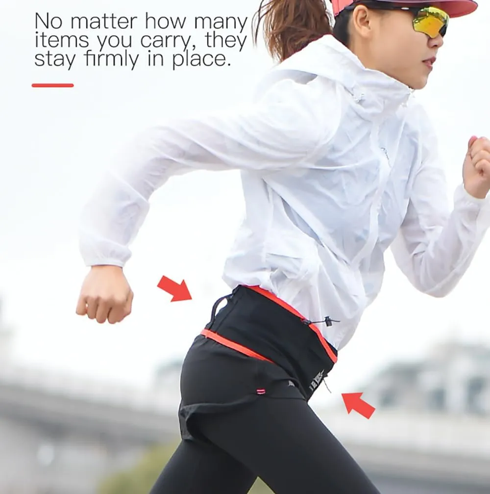 Running Hydration Belt with 250ml Soft Flask for Women and Men, Moisture Wicking Storage Belt for Trailing Running Climbing Jogging Cycling Workout (Full Black,M/L)
