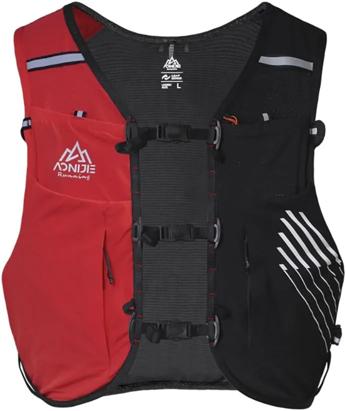 Running Hydration Vest 10L Large Capacity & Fits 6.8 inch Phones,Hydration Backpack for Trail Running,Hiking,Cycling (Black White with 2*500ML,M)