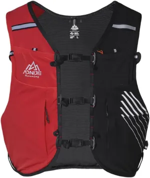 Running Hydration Vest 10L Large Capacity & Fits 6.8 inch Phones,Hydration Backpack for Trail Running,Hiking,Cycling (Black White with 2*500ML,M)
