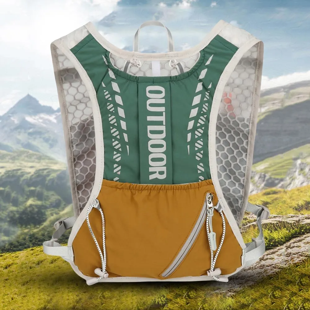 Running Hydration Vest Backpack, Lightweight Running Vest Waterproof Water Bladder Daypack Breathable Outdoors Hydration Pack for Hiking Trail Running