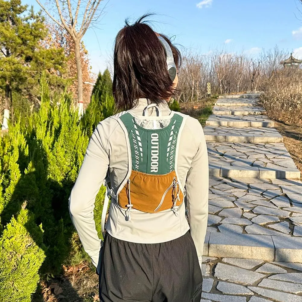 Running Hydration Vest Backpack, Lightweight Running Vest Waterproof Water Bladder Daypack Breathable Outdoors Hydration Pack for Hiking Trail Running