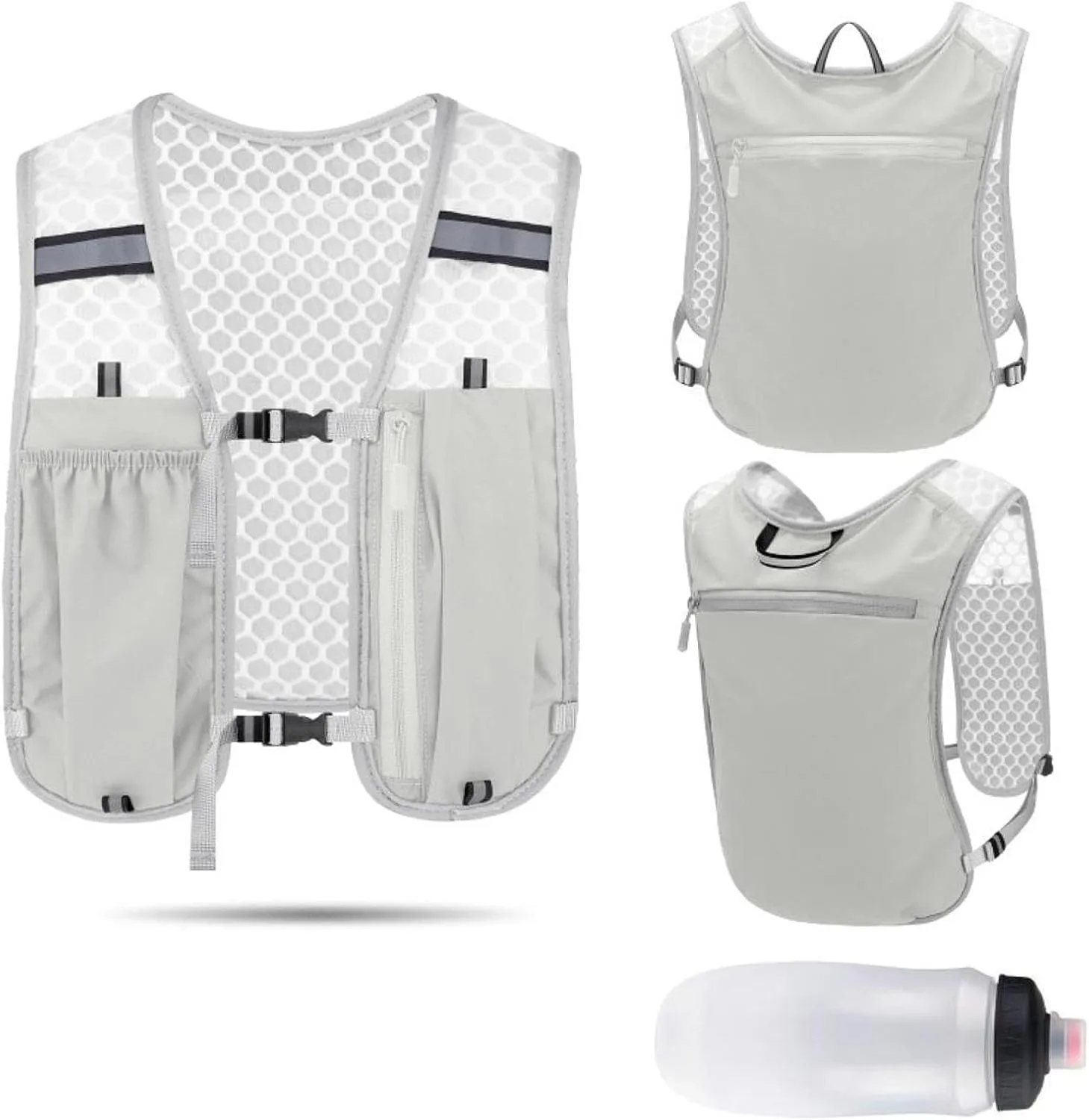 Running Hydration Vest Lightweight with Gym Bottle Running Vest Water Pack Breathable for Climbing Hiking Camping Cycling