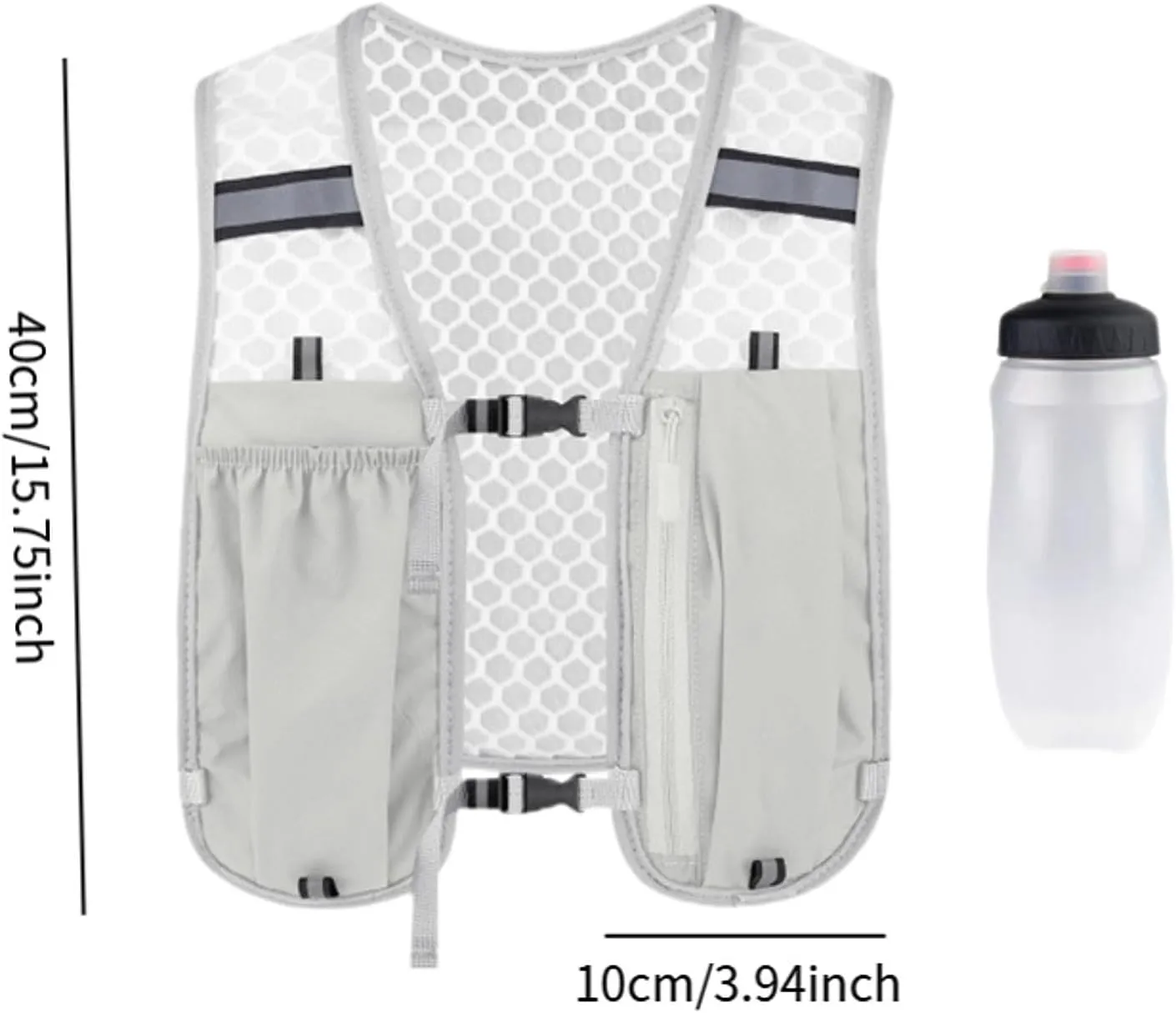 Running Hydration Vest Lightweight with Gym Bottle Running Vest Water Pack Breathable for Climbing Hiking Camping Cycling