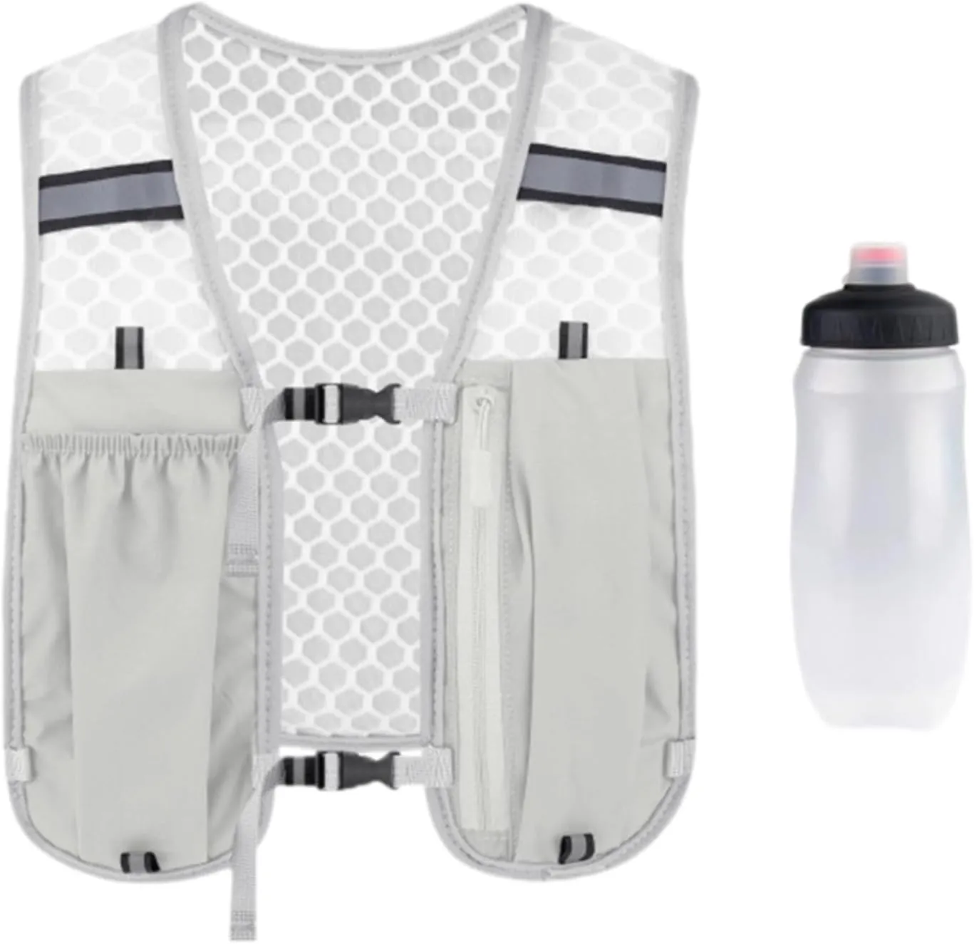 Running Hydration Vest Lightweight with Gym Bottle Running Vest Water Pack Breathable for Climbing Hiking Camping Cycling